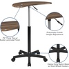 image:imageFlash Furniture Eve Sit to Stand Mobile Laptop DeskSpeakers Lectern with Wheels Modern HeightAdjustable Portable Standing Computer Desk BlackRustic Walnut