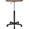 image:imageFlash Furniture Eve Sit to Stand Mobile Laptop DeskSpeakers Lectern with Wheels Modern HeightAdjustable Portable Standing Computer Desk BlackRustic Walnut