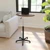 image:imageFlash Furniture Eve Sit to Stand Mobile Laptop DeskSpeakers Lectern with Wheels Modern HeightAdjustable Portable Standing Computer Desk BlackRustic Walnut