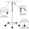image:imageFlash Furniture Eve Sit to Stand Mobile Laptop DeskSpeakers Lectern with Wheels Modern HeightAdjustable Portable Standing Computer Desk BlackWhite