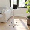 image:imageFlash Furniture Eve Sit to Stand Mobile Laptop DeskSpeakers Lectern with Wheels Modern HeightAdjustable Portable Standing Computer Desk BlackWhite