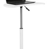image:imageFlash Furniture Eve Sit to Stand Mobile Laptop DeskSpeakers Lectern with Wheels Modern HeightAdjustable Portable Standing Computer Desk BlackWhite