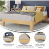 image:imageFlash Furniture Evelyn Wooden Platform Bed  Natural Pine Finish  Queen  Wooden Slat Support  No Box Spring Required  Easy AssemblyNatural