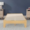 image:imageFlash Furniture Evelyn Wooden Platform Bed  Natural Pine Finish  Queen  Wooden Slat Support  No Box Spring Required  Easy AssemblyNatural