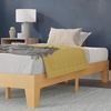 image:imageFlash Furniture Evelyn Wooden Platform Bed  Natural Pine Finish  Queen  Wooden Slat Support  No Box Spring Required  Easy AssemblyNatural