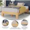 image:imageFlash Furniture Evelyn Wooden Platform Bed  Natural Pine Finish  Queen  Wooden Slat Support  No Box Spring Required  Easy AssemblyNatural