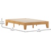 image:imageFlash Furniture Evelyn Wooden Platform Bed  Natural Pine Finish  Queen  Wooden Slat Support  No Box Spring Required  Easy AssemblyNatural