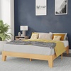 image:imageFlash Furniture Evelyn Wooden Platform Bed  Natural Pine Finish  Queen  Wooden Slat Support  No Box Spring Required  Easy AssemblyNatural