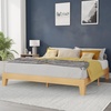 image:imageFlash Furniture Evelyn Wooden Platform Bed  Natural Pine Finish  Queen  Wooden Slat Support  No Box Spring Required  Easy AssemblyNatural