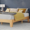 image:imageFlash Furniture Evelyn Wooden Platform Bed  Natural Pine Finish  Queen  Wooden Slat Support  No Box Spring Required  Easy AssemblyNatural