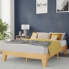 image:imageFlash Furniture Evelyn Wooden Platform Bed  Natural Pine Finish  Queen  Wooden Slat Support  No Box Spring Required  Easy AssemblyNatural
