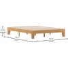 image:imageFlash Furniture Evelyn Wooden Platform Bed  Natural Pine Finish  Queen  Wooden Slat Support  No Box Spring Required  Easy AssemblyNatural