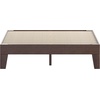 image:imageFlash Furniture Evelyn Wooden Platform Bed  Natural Pine Finish  Queen  Wooden Slat Support  No Box Spring Required  Easy AssemblyWalnut