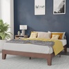 image:imageFlash Furniture Evelyn Wooden Platform Bed  Natural Pine Finish  Queen  Wooden Slat Support  No Box Spring Required  Easy AssemblyWalnut