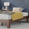 image:imageFlash Furniture Evelyn Wooden Platform Bed  Natural Pine Finish  Queen  Wooden Slat Support  No Box Spring Required  Easy AssemblyWalnut