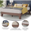 image:imageFlash Furniture Evelyn Wooden Platform Bed  Natural Pine Finish  Queen  Wooden Slat Support  No Box Spring Required  Easy AssemblyWalnut