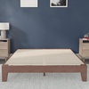 image:imageFlash Furniture Evelyn Wooden Platform Bed  Natural Pine Finish  Queen  Wooden Slat Support  No Box Spring Required  Easy AssemblyWalnut