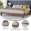 image:imageFlash Furniture Evelyn Wooden Platform Bed  Natural Pine Finish  Queen  Wooden Slat Support  No Box Spring Required  Easy AssemblyWalnut