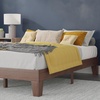 image:imageFlash Furniture Evelyn Wooden Platform Bed  Natural Pine Finish  Queen  Wooden Slat Support  No Box Spring Required  Easy AssemblyWalnut