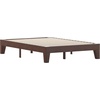 image:imageFlash Furniture Evelyn Wooden Platform Bed  Natural Pine Finish  Queen  Wooden Slat Support  No Box Spring Required  Easy AssemblyWalnut