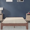 image:imageFlash Furniture Evelyn Wooden Platform Bed  Natural Pine Finish  Queen  Wooden Slat Support  No Box Spring Required  Easy AssemblyWalnut