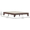 image:imageFlash Furniture Evelyn Wooden Platform Bed  Natural Pine Finish  Queen  Wooden Slat Support  No Box Spring Required  Easy AssemblyWalnut