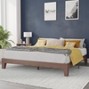image:imageFlash Furniture Evelyn Wooden Platform Bed  Natural Pine Finish  Queen  Wooden Slat Support  No Box Spring Required  Easy AssemblyWalnut