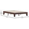 image:imageFlash Furniture Evelyn Wooden Platform Bed  Natural Pine Finish  Queen  Wooden Slat Support  No Box Spring Required  Easy AssemblyWalnut