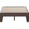 image:imageFlash Furniture Evelyn Wooden Platform Bed  Natural Pine Finish  Queen  Wooden Slat Support  No Box Spring Required  Easy AssemblyWalnut