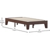 image:imageFlash Furniture Evelyn Wooden Platform Bed  Natural Pine Finish  Queen  Wooden Slat Support  No Box Spring Required  Easy AssemblyWalnut