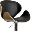 image:imageFlash Furniture Farley Beech Bentwood Adjustable Height Barstool with Curved Back and Black Vinyl SeatBeech