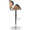 image:imageFlash Furniture Farley Beech Bentwood Adjustable Height Barstool with Curved Back and Black Vinyl SeatBeech