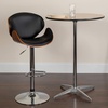 image:imageFlash Furniture Farley Beech Bentwood Adjustable Height Barstool with Curved Back and Black Vinyl SeatWalnut