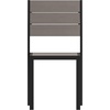 image:imageFlash Furniture Finch Commercial Grade Armless Patio Chair Stackable Side Chair with Faux Teak Poly Slats and Metal Frame NaturalGrayGrey