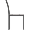 image:imageFlash Furniture Finch Commercial Grade Armless Patio Chair Stackable Side Chair with Faux Teak Poly Slats and Metal Frame NaturalGrayGrey