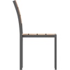 image:imageFlash Furniture Finch Commercial Grade Armless Patio Chair Stackable Side Chair with Faux Teak Poly Slats and Metal Frame NaturalGrayNatural