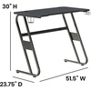 image:imageFlash Furniture Fisher Red Gaming Ergonomic Desk with Cup Holder and Headphone HookBlack