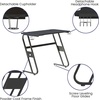 image:imageFlash Furniture Fisher Red Gaming Ergonomic Desk with Cup Holder and Headphone HookBlack
