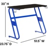image:imageFlash Furniture Fisher Red Gaming Ergonomic Desk with Cup Holder and Headphone HookBlue