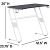 image:imageFlash Furniture Fisher Red Gaming Ergonomic Desk with Cup Holder and Headphone HookWhite