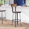 image:imageFlash Furniture Flint Series Commercial Restaurant Barstool Wood SeatBack Powder Coat Frame BlackAntique Copper