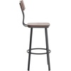 image:imageFlash Furniture Flint Series Commercial Restaurant Barstool Wood SeatBack Powder Coat Frame BlackAntique Copper