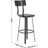 image:imageFlash Furniture Flint Series Commercial Restaurant Barstool Wood SeatBack Powder Coat Frame BlackBlack