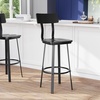 image:imageFlash Furniture Flint Series Commercial Restaurant Barstool Wood SeatBack Powder Coat Frame BlackBlack