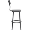image:imageFlash Furniture Flint Series Commercial Restaurant Barstool Wood SeatBack Powder Coat Frame BlackBlack