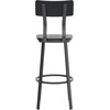 image:imageFlash Furniture Flint Series Commercial Restaurant Barstool Wood SeatBack Powder Coat Frame BlackBlack