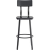 image:imageFlash Furniture Flint Series Commercial Restaurant Barstool Wood SeatBack Powder Coat Frame BlackBlack