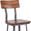 image:imageFlash Furniture Flint Series Commercial Restaurant Barstool Wood SeatBack Powder Coat Frame BlackRustic Walnut
