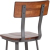 image:imageFlash Furniture Flint Series Commercial Restaurant Barstool Wood SeatBack Powder Coat Frame BlackRustic Walnut