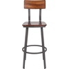 image:imageFlash Furniture Flint Series Commercial Restaurant Barstool Wood SeatBack Powder Coat Frame BlackRustic Walnut